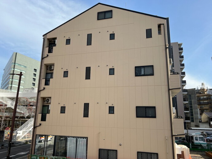福岡市博多区｜４階建てマンション外壁塗装の施工後画像